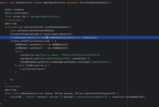 Android callback implementation example